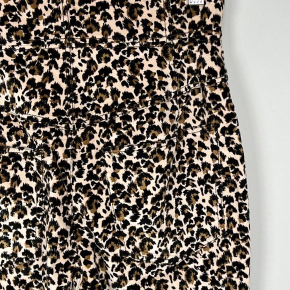 Rebecca Taylor Leopard Print Velvet High Waist Skinny Ankle Pants size 2 - Picture 8 of 12